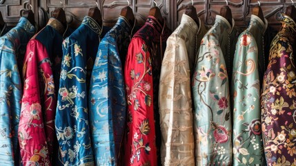 Brocade Jacket: A jacket crafted from brocade fabric with ornate patterns and metallic threads, offering a sophisticated and lavish finish for special occasions.
