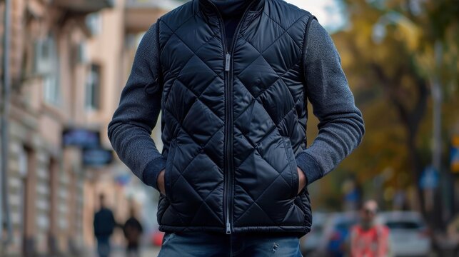 Quilted Vest: A sleeveless, insulated vest that provides both warmth and comfort, making it perfect for casual wear or outdoor activities in mild to cool weather.

