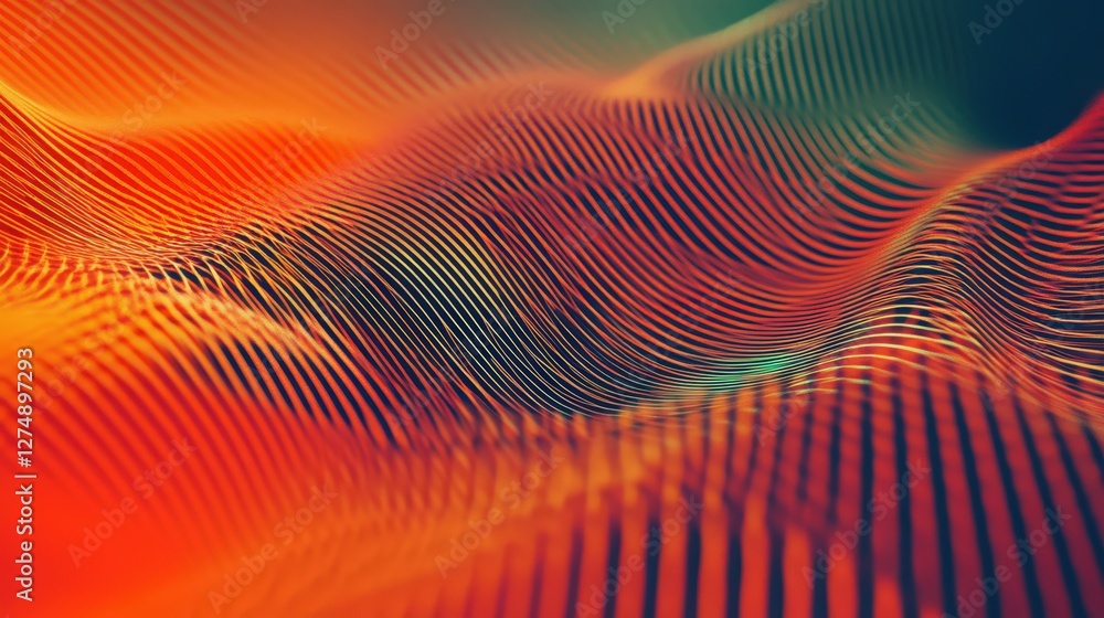Poster abstract orange and yellow wave pattern background with a fluid motion