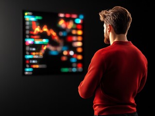 digital whiteboard with ai statistical forecasts and market trends