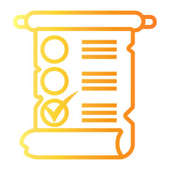 ballot Line Gradient Icon