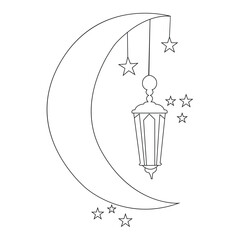 Black and White Ramadan Art