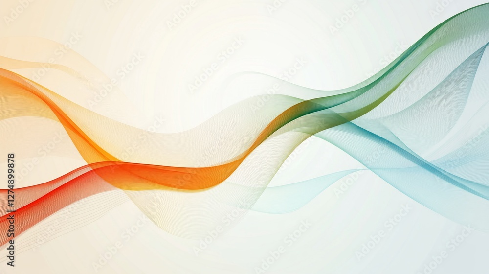 Aufkleber abstract flowing lines with vibrant color transitions create a modern and dynamic design element
