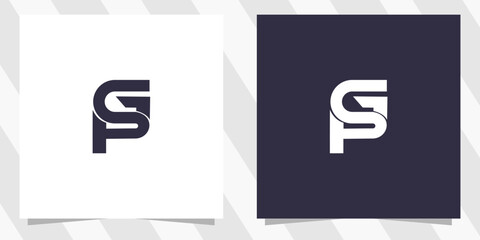 letter gp pg logo design