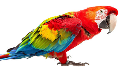 Obraz premium Playful Parrot on transparent background PNG.