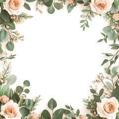 Naklejka premium flowers and leaves in pictures illustrator2D. Generative AI Illustration