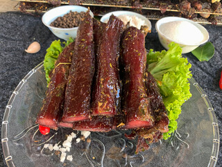 Spiced Crispy Dried Beef with Herbs