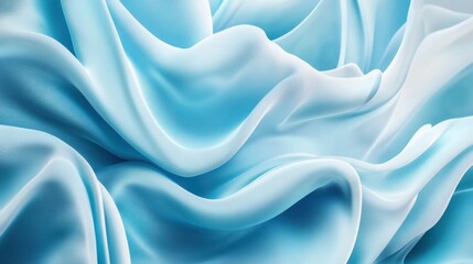 Obraz premium Soft, flowing blue fabric creating a serene and calming visual effect.