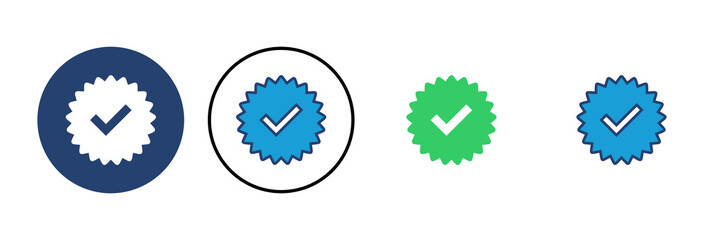 verified icon vector. verification check mark. approved icon
