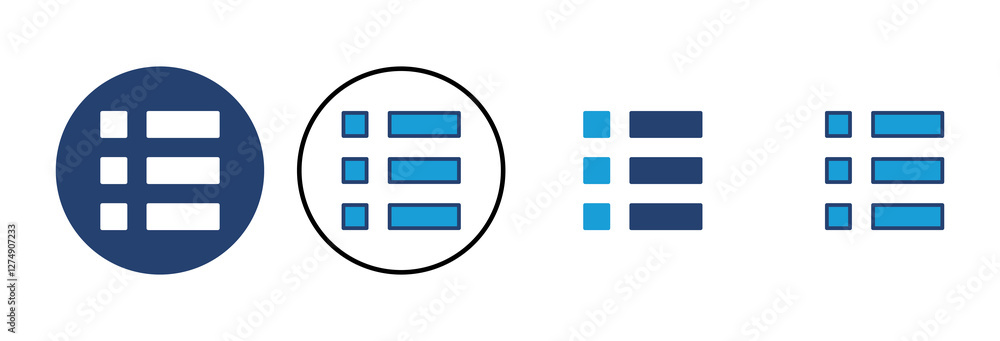 Poster menu icon vector. web menu icon. hamburger menu symbol