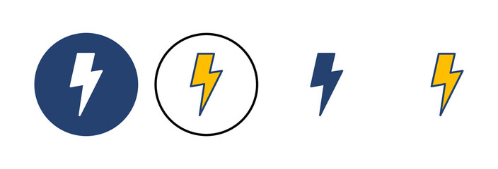 Lightning icon vector. electric icon vector. power icon. energy sign