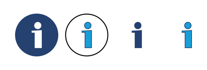 Info sign icon vector. about us icon vector. Faq icon