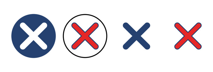 Obraz premium Close vector icon. Delete icon vector. cross sign