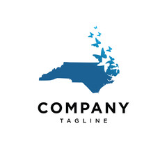 Obraz premium North Carolina Butterfly Logo Icon Vector