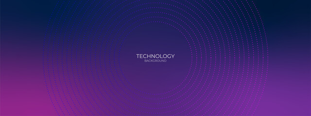 Dark blue purple technology abstract wavy halftone dots background