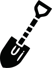Shovel Icon. Gardening Vector Illustration. Construction Equipment Sign & Symbol.