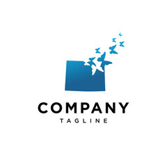 Wyoming Butterfly Logo Icon Vector