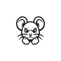 Rat head mascot template