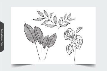 Spring Leaves Illustration 4