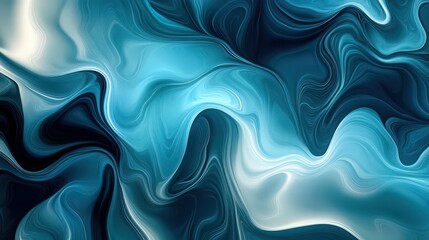 Obraz premium Abstract Blue and White Swirls: A Fluid Motion Background Image