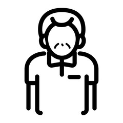 icon depicting an elderly man symbolizing aging senior care and geriatrics.