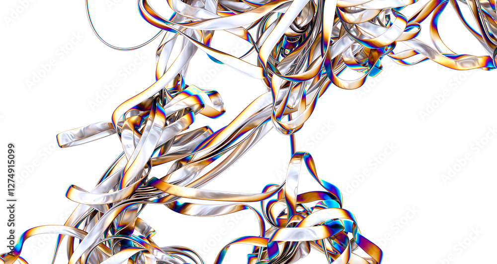 Poster chromatic fusion: where colors converge in a 3d background