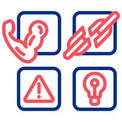 SWOT Analysis ,Icon,Symbol Outline Color