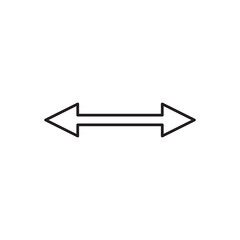 Arrow, two way, direction icon.vector simple linear illustration for web and app..eps