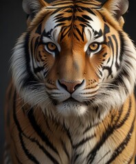 Fototapeta premium Bengal tiger's coat with intricate fur pattern, tiger, white, jungle