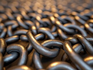Interlocking Chain Links: A Visual Representation of Strength and Connection