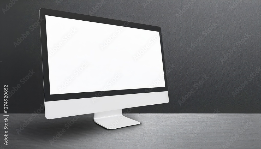 Poster 3d isolated white web store mockup minimalist, futuristic modern interface design for a crisp and cl