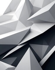 Obraz premium Abstract Geometric Composition with Sharp Angles and Contrasting Light