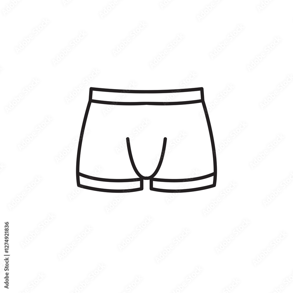 Poster men underwear icon. vector simple linear illustration for web and app..eps