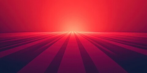 Fototapeta premium A vivid red abstract illustration featuring radiant light beams