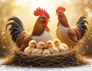 Fototapeta premium Feathered Friend: Chicken Collection