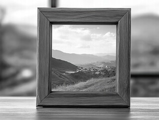 Framed Mountain View: A Moment in Time