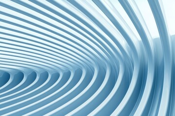 Fototapeta premium Abstract architectural design, interior space, light blue, futuristic
