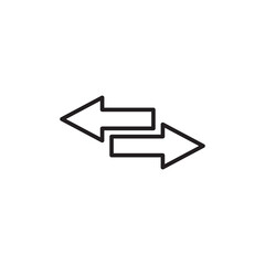 Transfer arrow icon. Vector simple linear illustration for web and app..eps