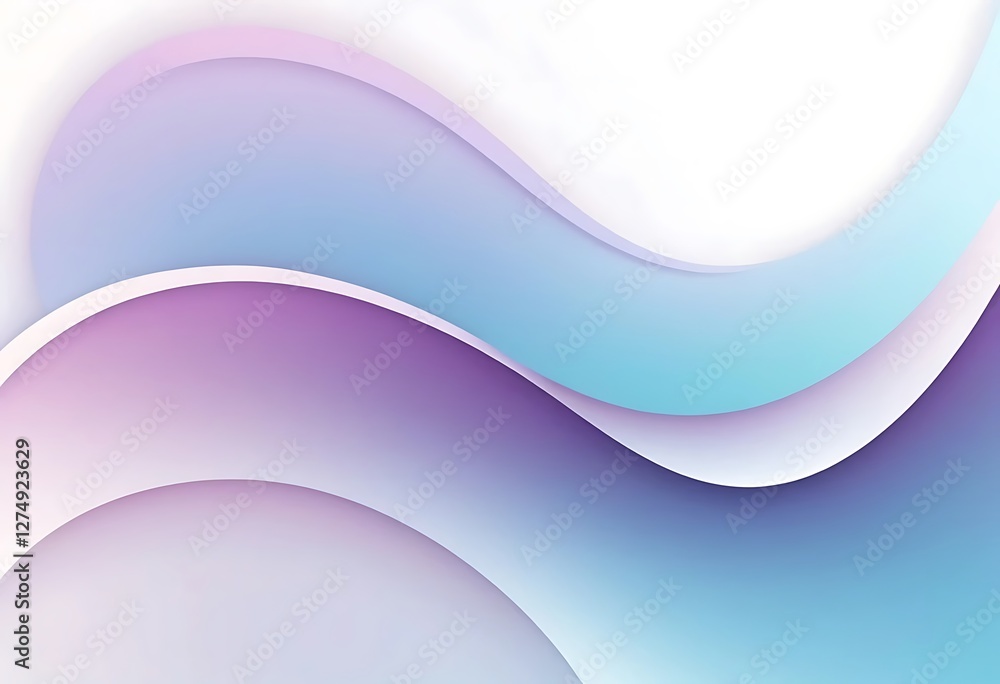 Poster soft pastel wave gradient abstract background with delicate layers
