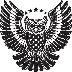 Elegant Owl Silhouette Design Perfect for Creative Projects.