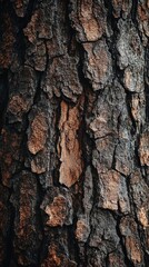 Obraz premium Close-up of Tree Bark Texture: Nature's Abstract Art