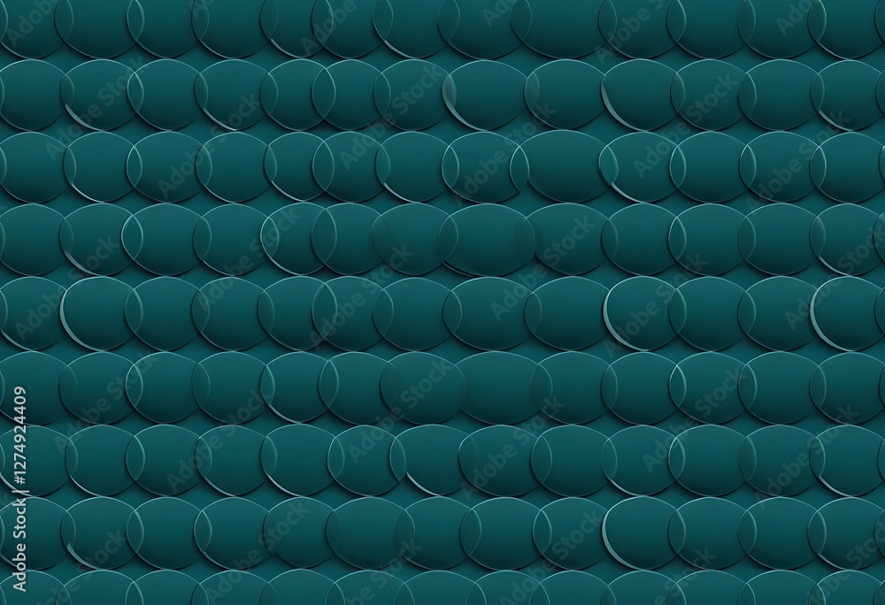 Poster teal gradient transparent circles overlapping in an artistic pattern background