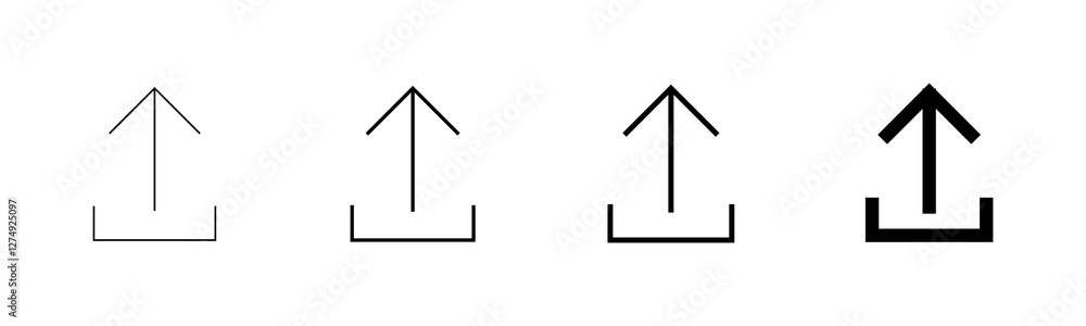Poster upload icon vector isolated on white background. upload sign icon. upload button. load symbol.