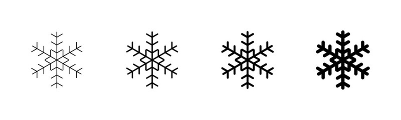 Snowflake icon vector isolated on white background. snow icon vector. Symbol of winter, frozen