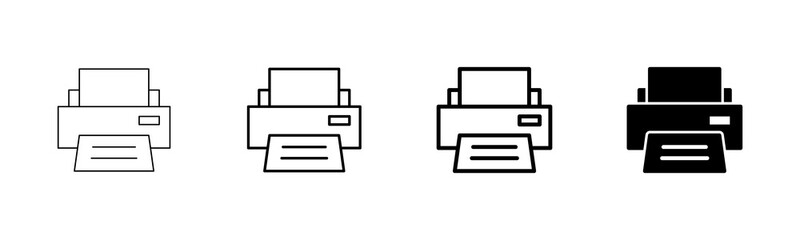 Printer icon vector isolated on white background. print icon. Fax vector icon.