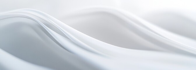 Obraz premium White fabric flowing, studio shot, soft background, design
