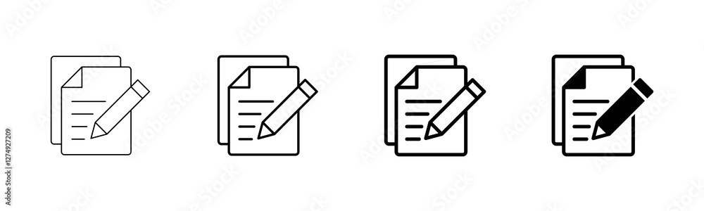 Poster note icon vector isolated on white background. taking note icon vector. edit line icon. document wri