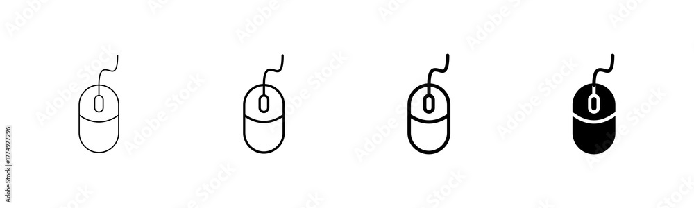 Poster computer mouse icon vector isolated on white background. computer mouse vector icon