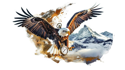 Watch in Soft Feathers on transparent background PNG.
