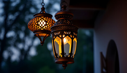 arabic lamp in the temple